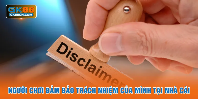 Người chơi đảm bảo trách nhiệm của mình tại nhà cái